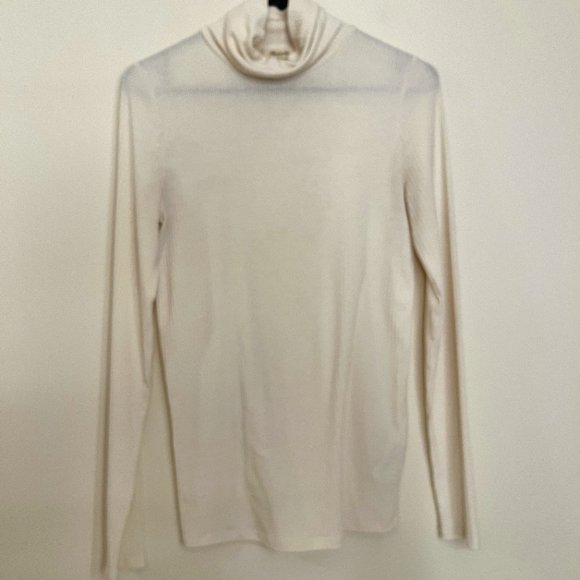 Madewell Rib Turtleneck Long Sleeve Shirt Size S - Picture 2 of 9
